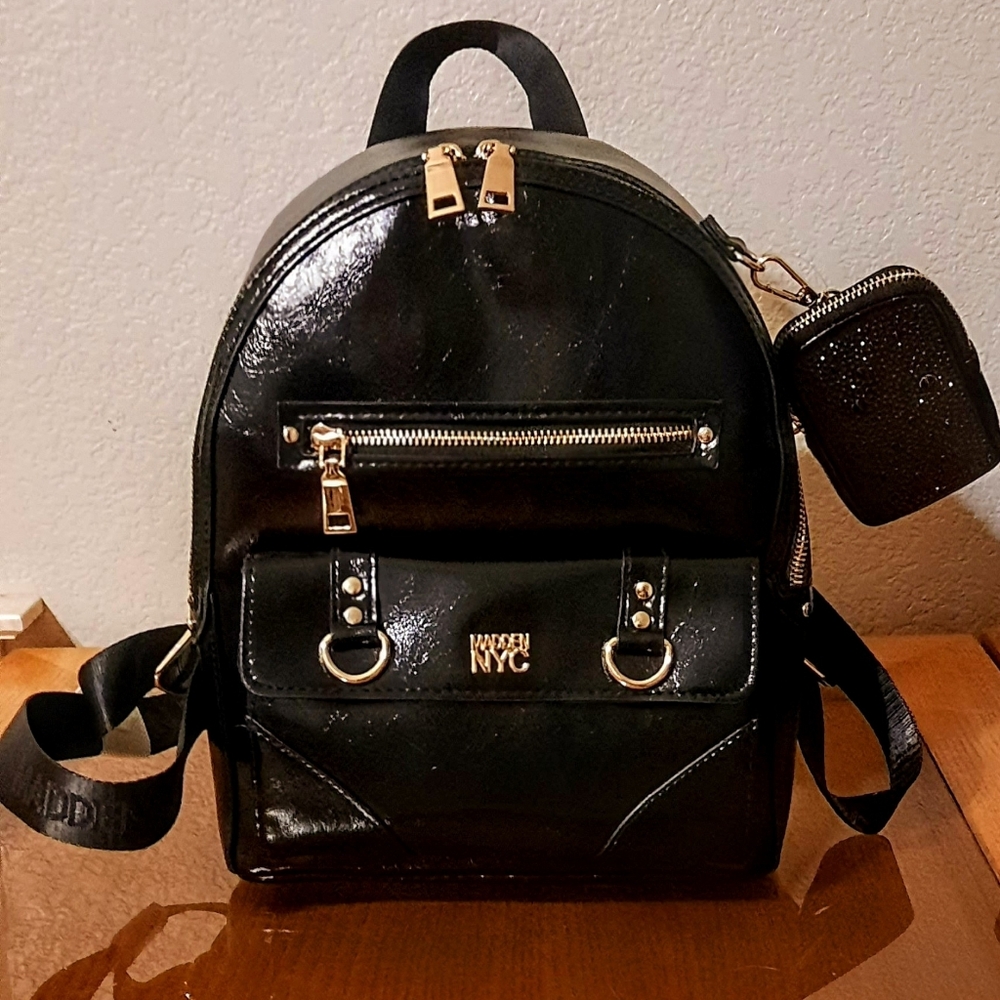 NWT Steve Madden "MADDEN NYC" BLACK BACKPACK